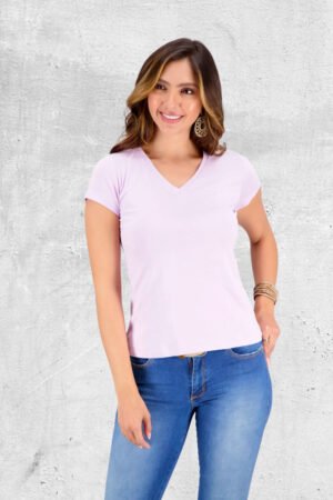 Camiseta de mujer basico semi ajustada